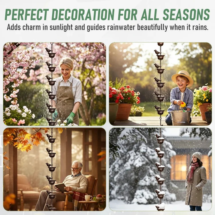 HummingBird Rain Chain — Turn Rain Into a Calming Garden Experience