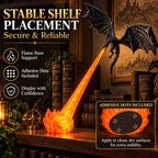 3D Dragon Fire Bookshelf Light – Flying Fantasy Nook Decor