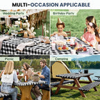 Stretch-Fit Picnic Table Cover Set