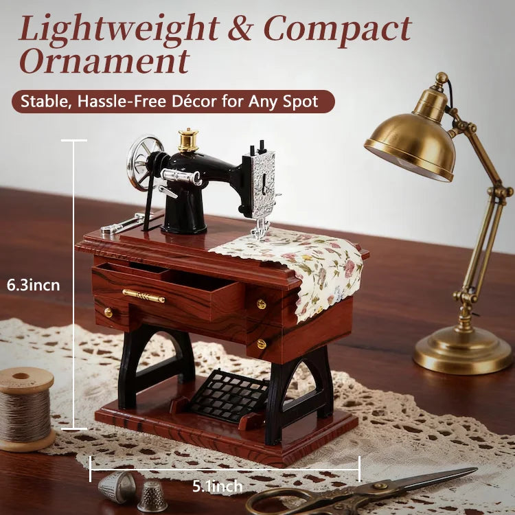 Vintage Sewing Machine Music Box