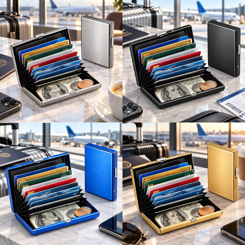 10-Card Stainless Steel RFID Blocking Wallet