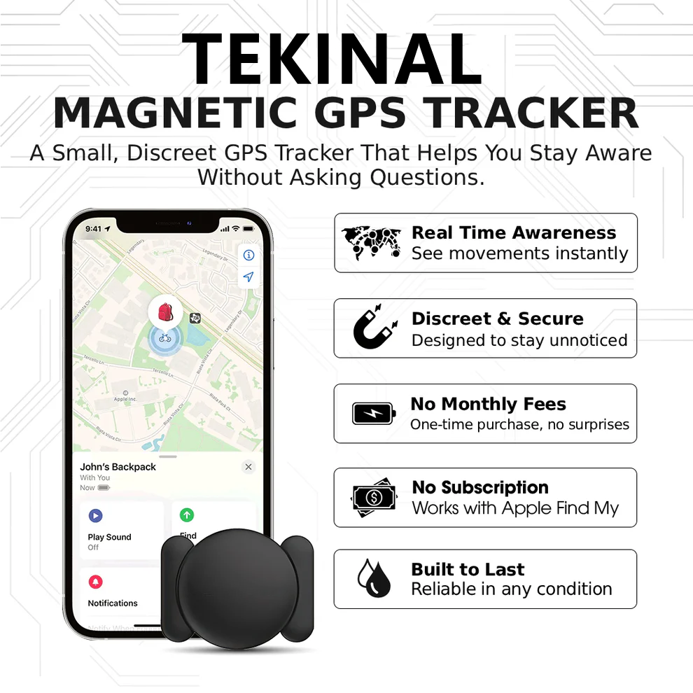 TEKINAL™ Mini Magnetic Tracker — Track Anything with Apple Find My