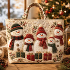 Quilted Christmas Tote Bag – Festive Holiday Carryall