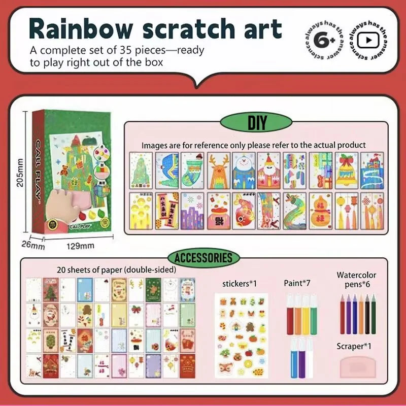RainbowMagic - Scratch Art Postcard Set (20 Pcs)