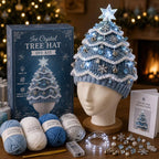 DIY Light-Up Christmas Tree Crochet Hat Kit – Handmade Holiday Craft & Party Hat