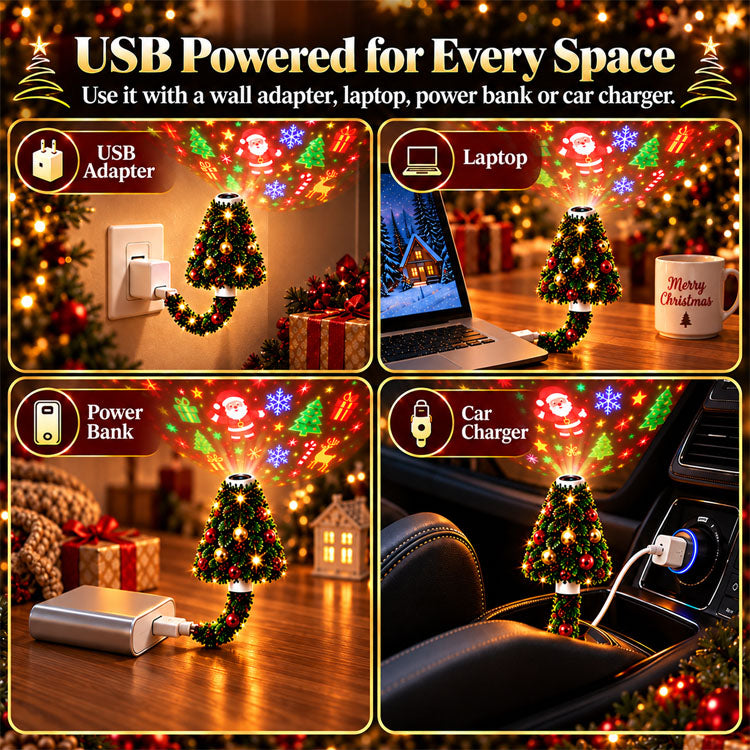 Christmas Magic Projection Light – Flexible USB Holiday Decor