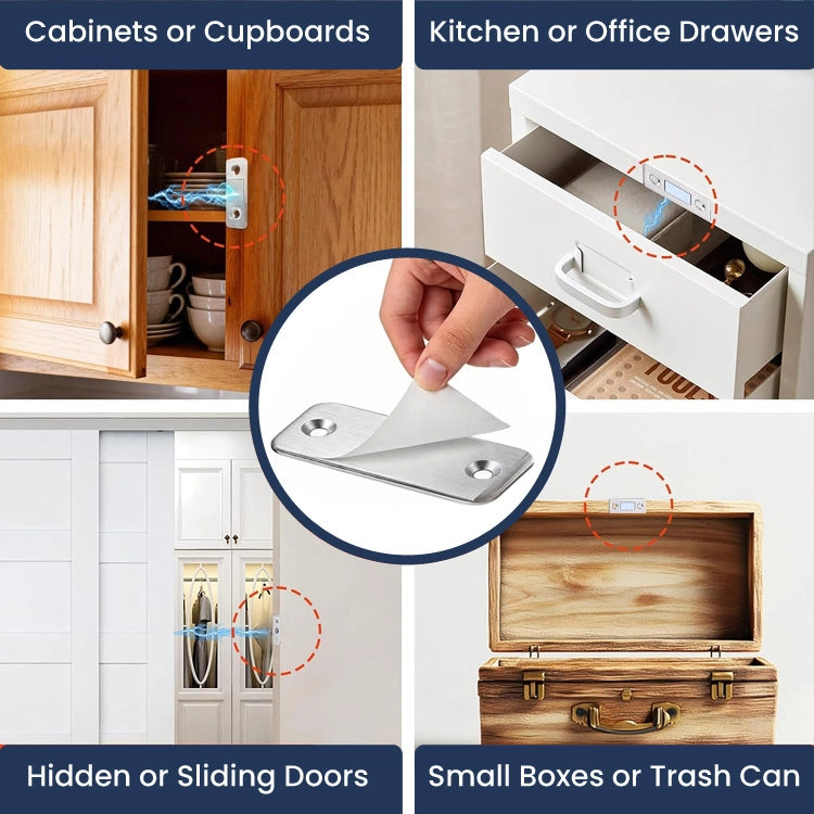 Ultra-Slim No-Drill Magnetic Cabinet Door Catch