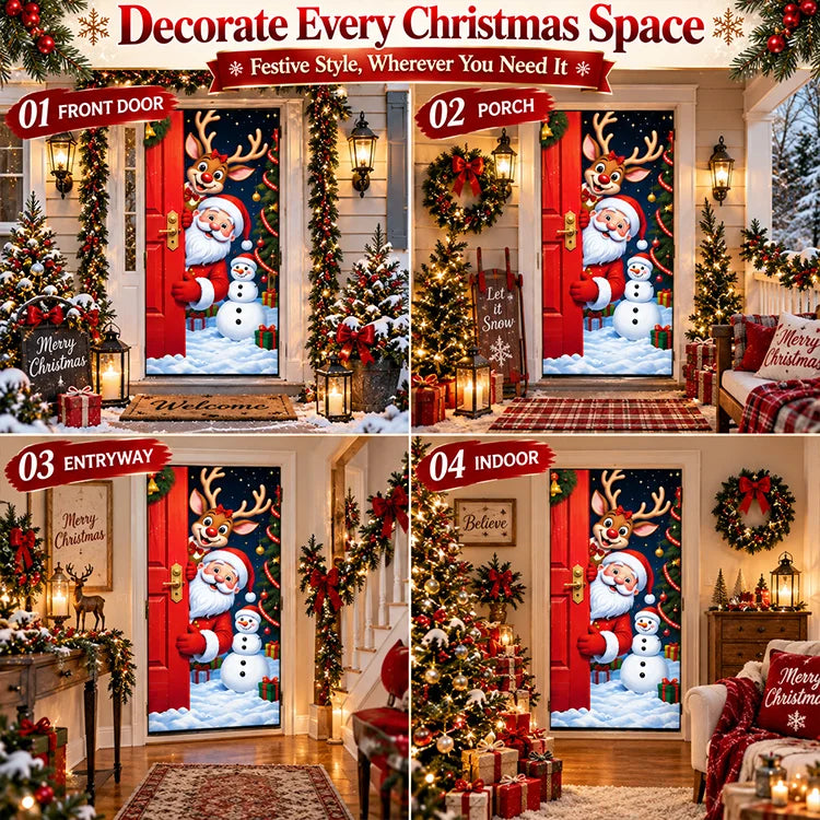 Christmas Full-Door Cover – 9 Festive Holiday Designs