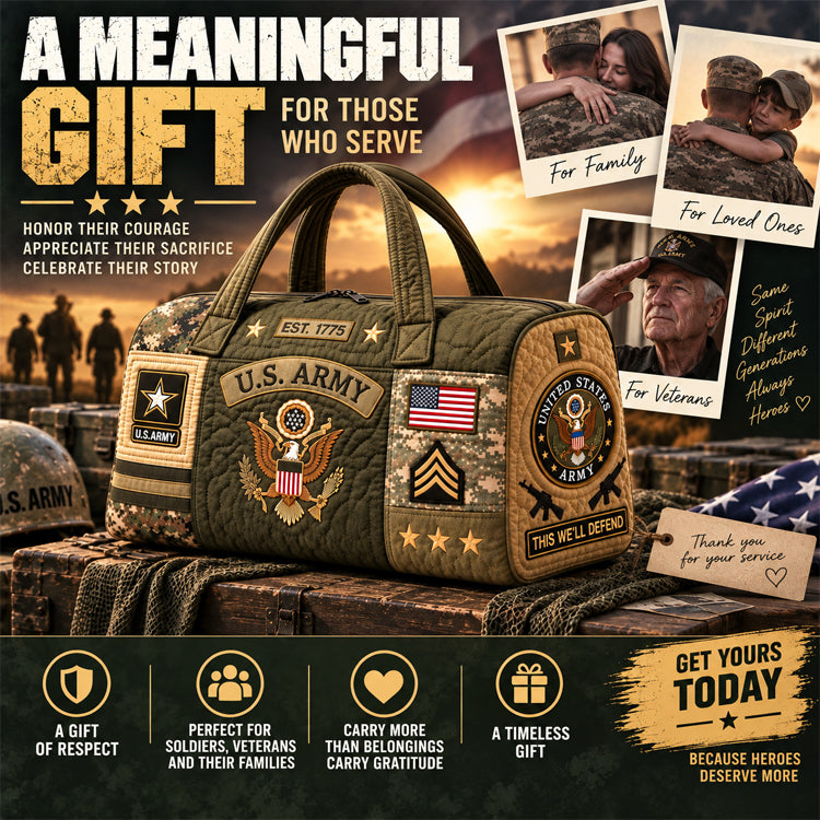 Hand-Finished U.S. Military Heritage Quilted Duffel Bag