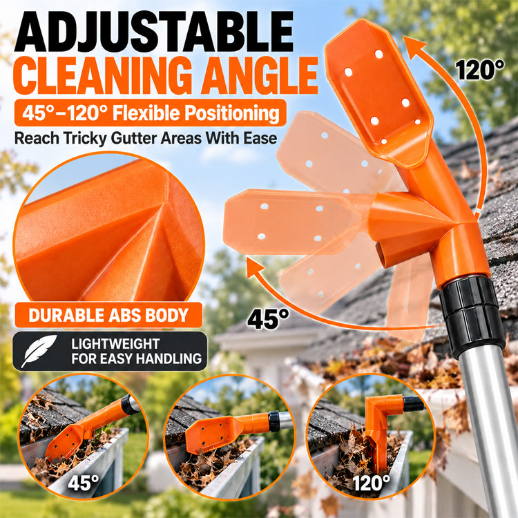 Ground-Level Gutter Cleaning Tool – Adjustable Debris Scoop & Scraper