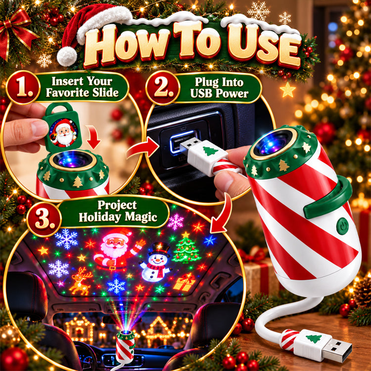 Christmas Car Window Projector Light