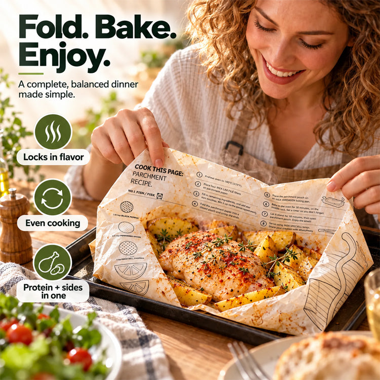 Recipe-Printed Parchment Paper Sheets