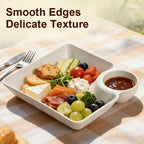 4-Piece Color Set Divided Serving Tray with Built-In Sauce Dish