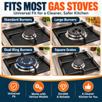 Reusable Gas Stove Burner Liners – Non-Stick Heat-Resistant Protector Mats