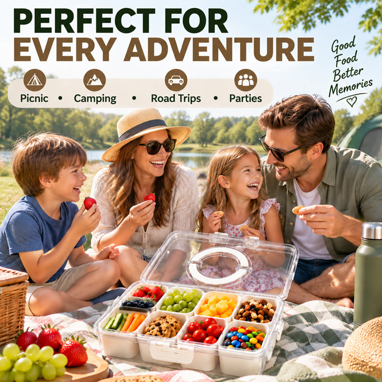 Portable Divided Food Storage Container