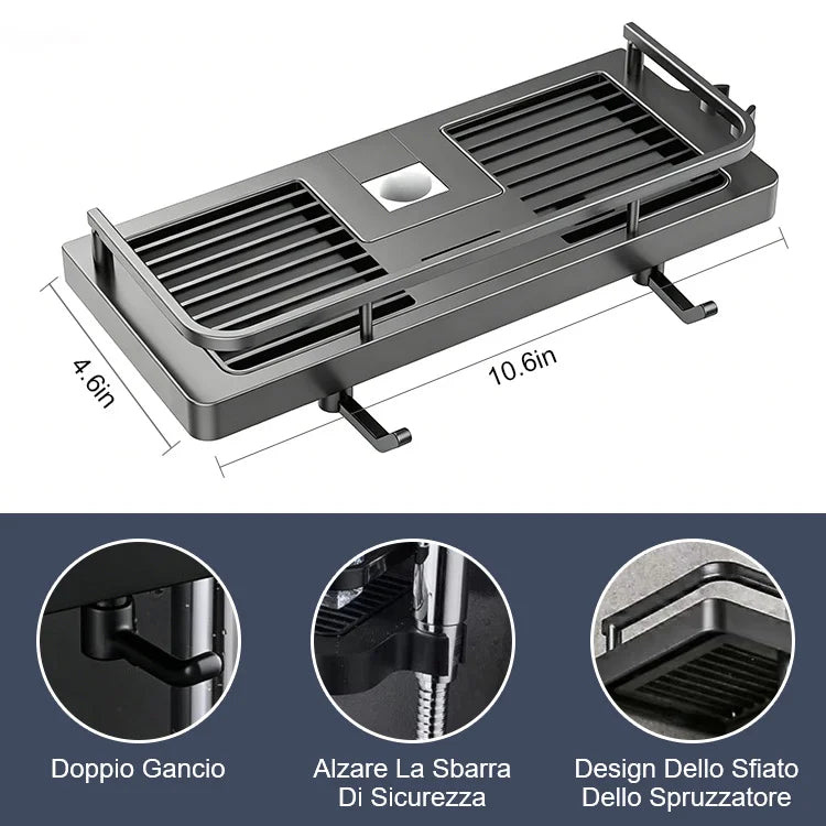 Adjustable Shower Organizer – No-Drill, Self-Draining & Ultra Stable