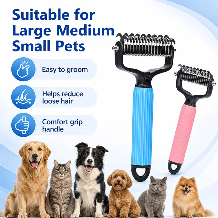 Pet Pro Large Head Dematting & Deshedding Grooming Tool