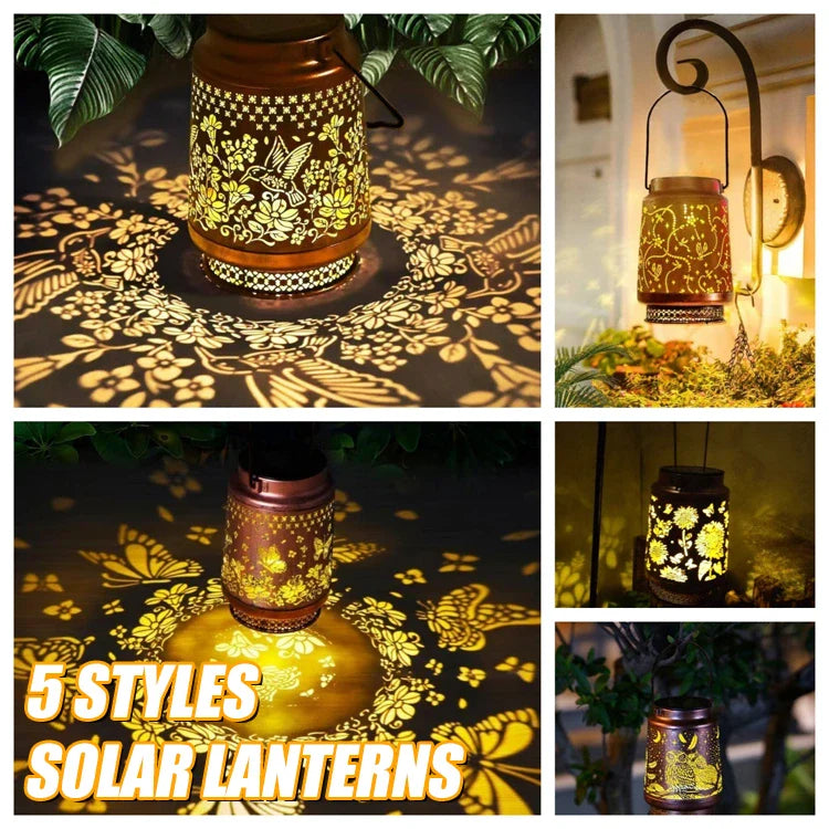 Outdoor Solar Lantern – Hummingbird, Butterfly, Sunflower, Dragonfly & Owl