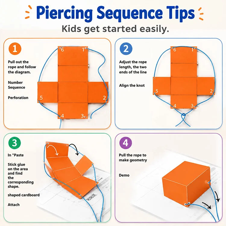 DIY 3D Geometry Book – Hands-On Math Learning Kit For Kids
