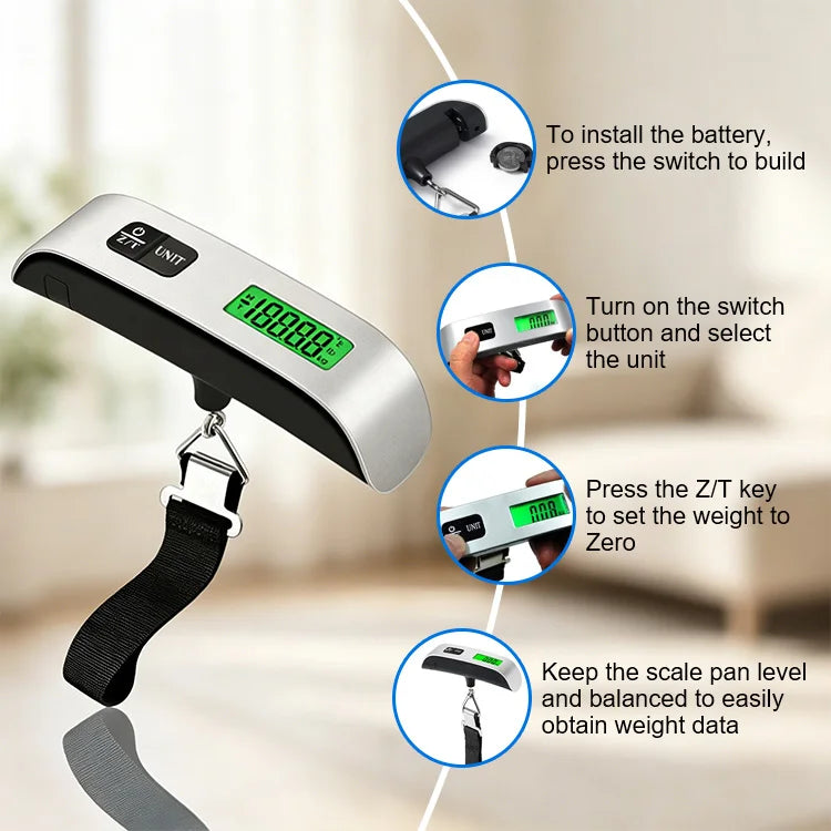 Portable Luggage Scale for Accurate Weight Checks Before Travel