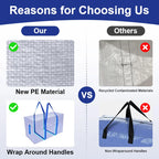 Heavy-Duty Extra Large Storage Moving Bags with Zipper & Handles