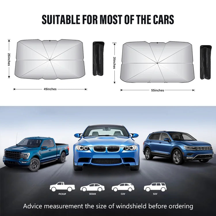 Foldable Umbrella Sun Shade for Car Windshield
