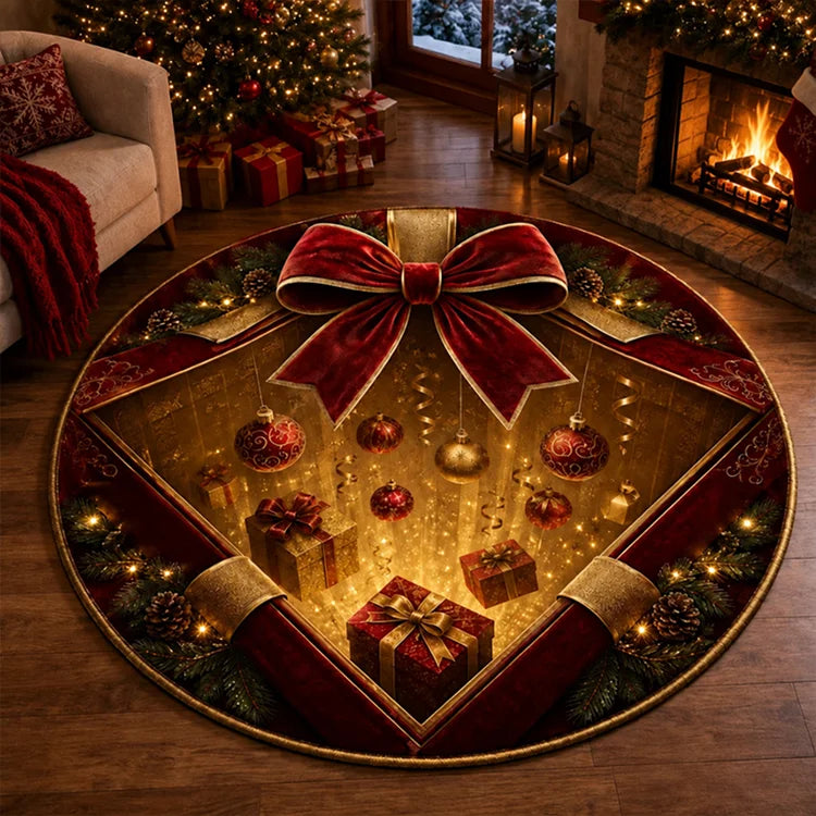 3D Christmas Illusion Rug – Magical Holiday Optical Floor Mat