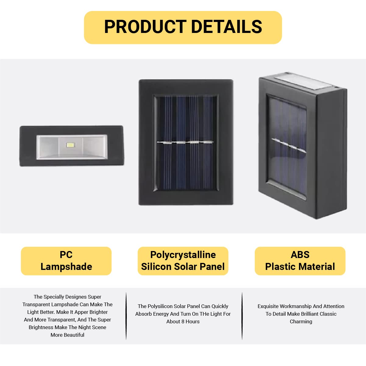 Economic and ecological outdoor solar light