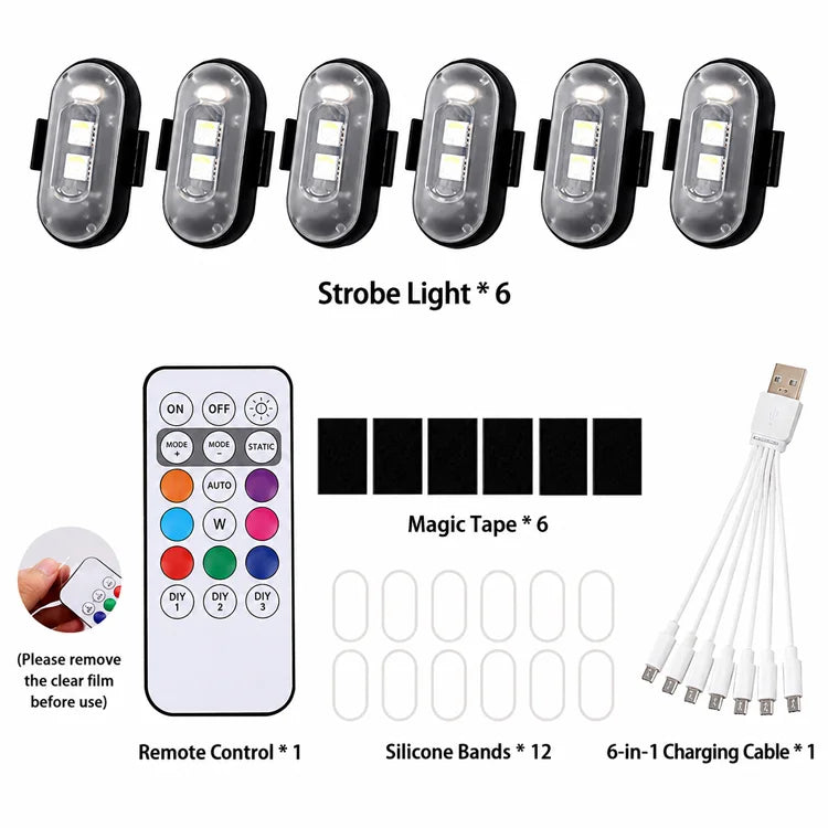 RemoteGlow™ Wireless Rechargeable LED Safety Lights