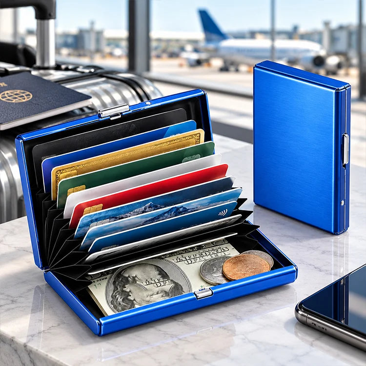10-Card Stainless Steel RFID Blocking Wallet