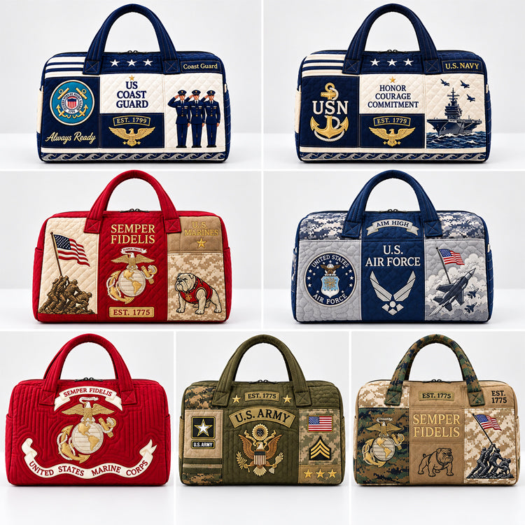 Hand-Finished U.S. Military Heritage Quilted Duffel Bag