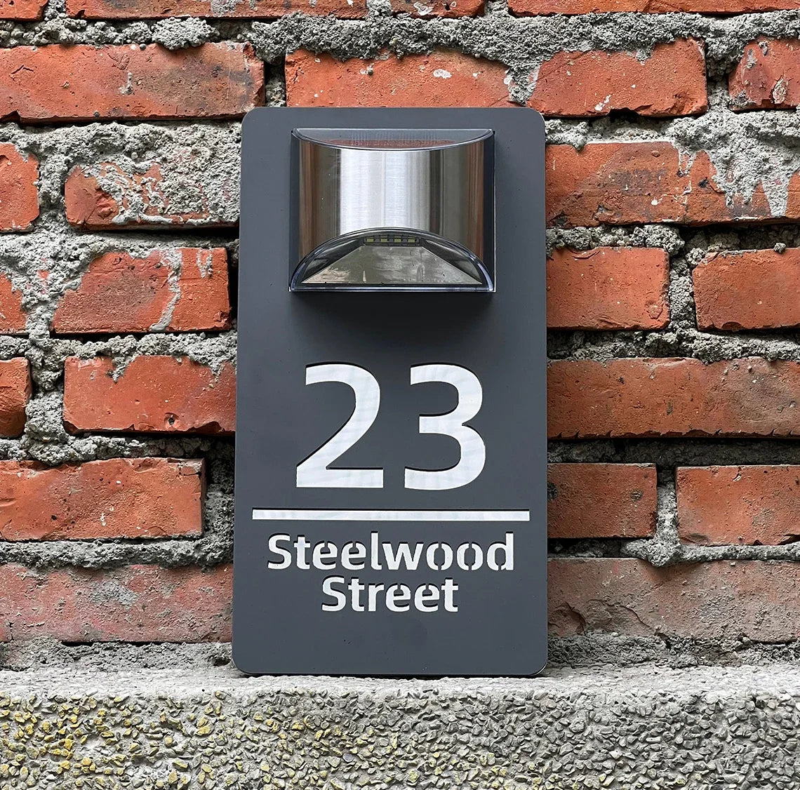 LumiSign™ Auto-Glow Solar Address Plaque