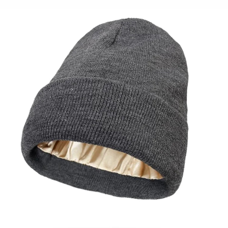 Satin-Lined Beanie — Warmth Without Static or Frizz