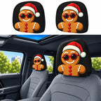 Christmas Car Headrest Cover – Stretch-Fit Holiday Seat Decor