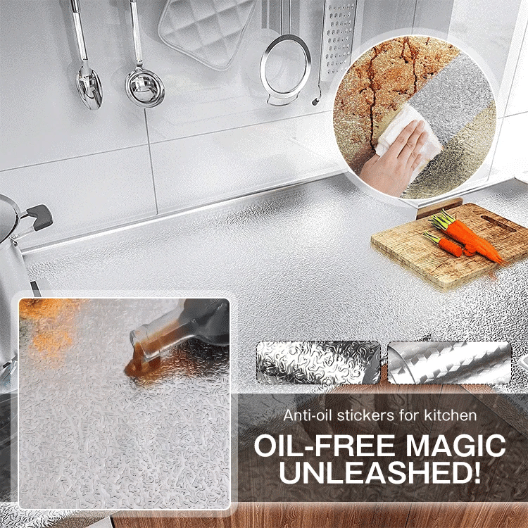 Metallic Peel & Stick Kitchen Wallpaper – Oil & Water Resistant (2 Rolls)
