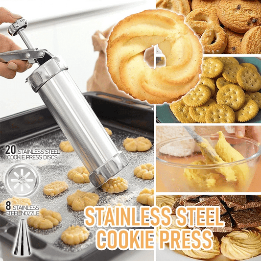 Complete 28-Piece Cookie Press Kit - Durable Food-Grade Materials, Easy Baking & Cake Decorating for Beginners and Experts
