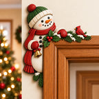 Peekaboo Christmas Corner Decor – 8 Festive Door Frame Characters
