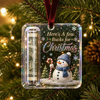 Christmas Cash Gift Ornament – Clear Money Holder Keepsake