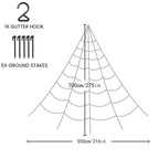 Giant Posable Spider & Web Halloween Decoration