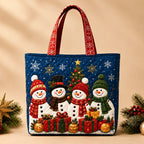 Quilted Christmas Tote Bag – Festive Holiday Carryall