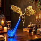 3D Dragon Fire Bookshelf Light – Flying Fantasy Nook Decor