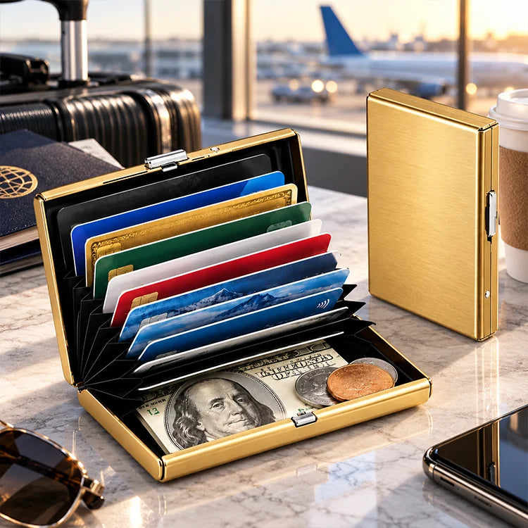 10-Card Stainless Steel RFID Blocking Wallet