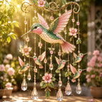 🐦🎐Last Day 50% OFF - 🐦🎐Crystal Bird Wind Chime – Colorful Garden Hanging Decor