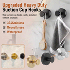 No-Drill Heavy-Duty Suction Cup Hooks — Strong Hold, Zero Damage