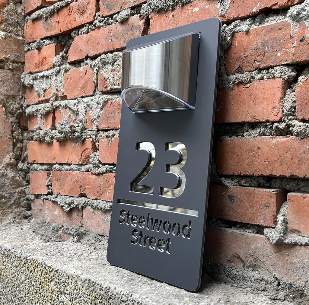 LumiSign™ Auto-Glow Solar Address Plaque