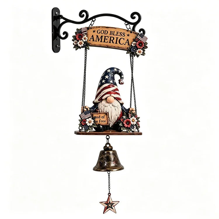 Hand-Painted Gnome Garden Bell