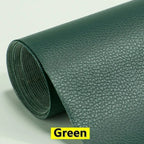 Self-adhesive leather repair patch