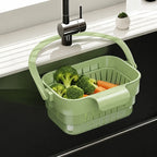 Collapsible Faucet-Hanging Sink Strainer Basket