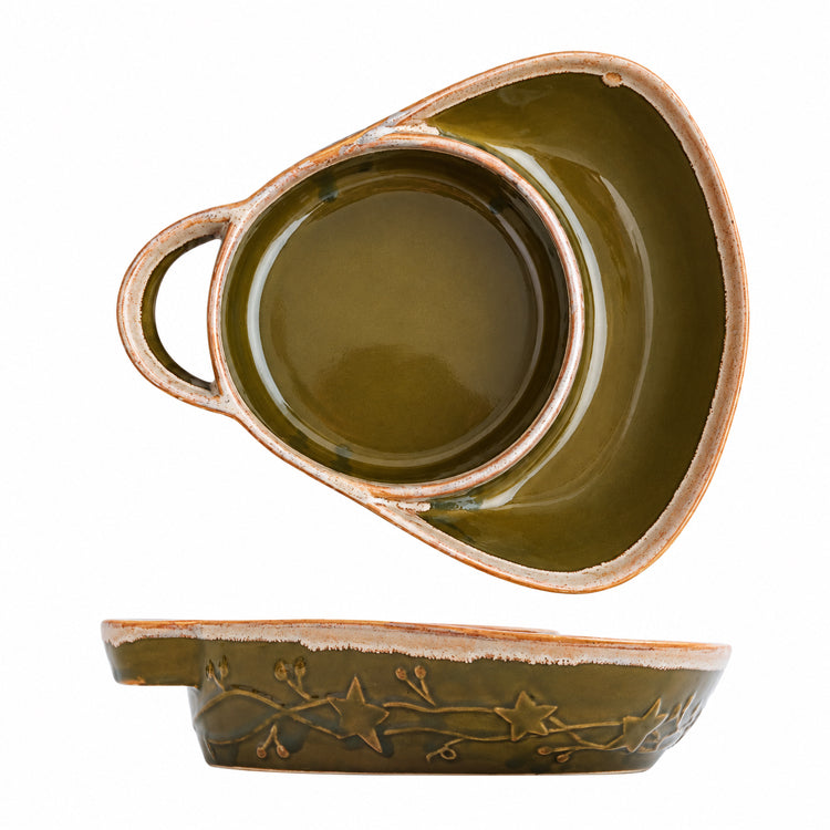 800G Real Ceramic Divided Bowl – 24 oz Soup & Side Serving Dish
