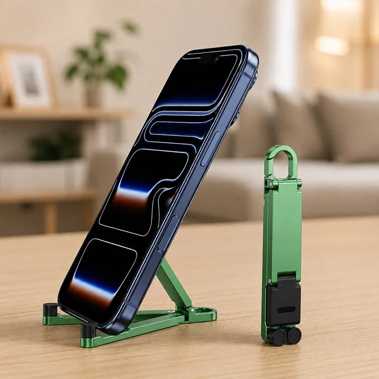 Foldable Aluminum Keychain Phone Stand